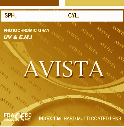 AVISTA 1.56 Photochromic Gray&Brown UV & EMI Lens